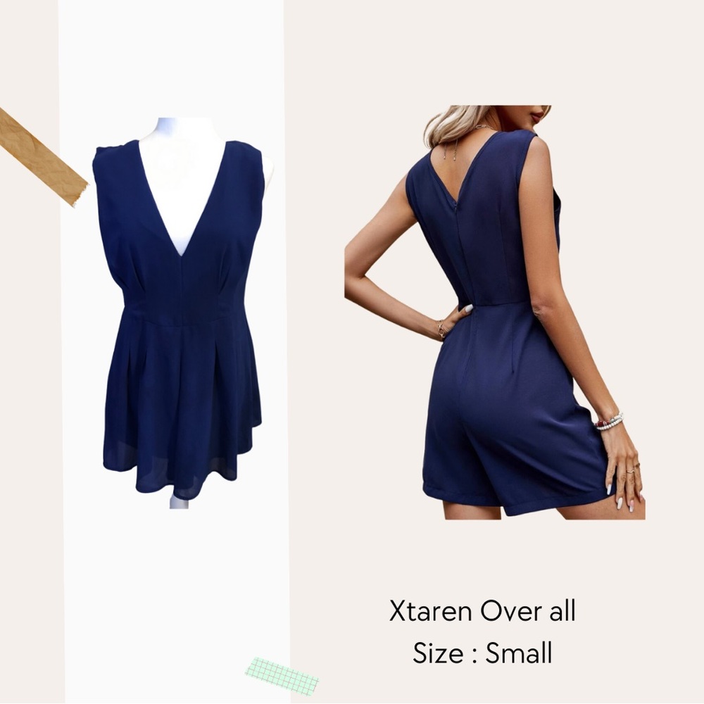 Blue skort mini dress